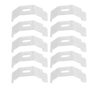 DOITOOL Supports de Installation Rapide en Acier Inoxydable 10pcs Argenté et Blocage Lumière, Accessoires Élégants pour Stores Verticaux et Rideaux Voilages pour Bureaux et Hôtels