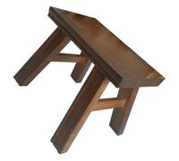 DOITOOL Tabouret en Bois Rectangulaire Portable et Léger pour Garçon et Filles, Chambre à Coucher Changement de Chaussures, Design Simple et Rustique, Hauteur 23 Cm