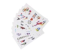 DOITOOL Tatouages Temporaires Football Autocollants en Papier pour Garçon et Filles Facile à Appliquer et Transférer, 10 Feuilles pour Fête Sportive ou de Football