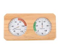 DOITOOL Thermomètre et Hygromètre Mural en Bois pour Sauna, Mesure Précise Température et Humidité, Dimensions 25,5x13,5x2,8cm, pour Salle de Sauna à Domicile