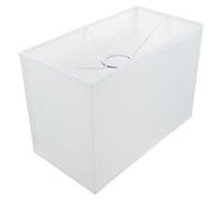 DOITOOL Tissu Abat-jour Blanc Rectangulaire pour Lampe de Table | Remplacement Décoratif, 11, 22x7, 87x6, 02 Pouces, Structure Métal, Lumière Homogène