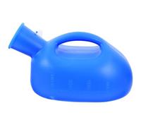 DOITOOL Urinoir Portable pour Homme 2000ml en Plastique Bleu Couvercle, Grosse Capacité et Design Anti-débordement, pour Personnes Âgées et Voyages en Voiture