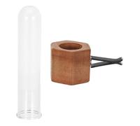 DOITOOL Vase Décoratif Beige en Bois et Verre pour Voiture, Clip de Ventilation Compact 20ml, Décoration D'intérieur Élégante pour Longs et Occasions Spéciales