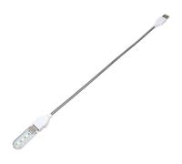 DOITOOL Veilleuse USB Portable Col de Cygne Flexible en Pvc, 3 Leds pour Ordinateur, pour Café ou Bureau, Lampe de Nuit Pratique et Compacte