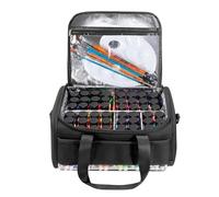 Doiyislem Étui Organisateur de Peinture - Porte-Sac Oxford Grande Capacité avec Sangle,Organisateur Oxford Grande Capacité de Peinture avec Compartiments à Outils - pour 60 Flacons