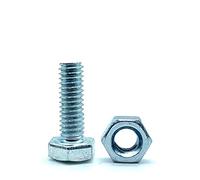 DOJA Barcelona | Boulon et Ecrou M4 | 50 Vis Tête Hexagonale avec 50 Ecrou Hexagonal | M4 x 20mm | en Acier Galvanisé | Boulons et Écrous pour Visserie Service, Vis à Métaux Tête Hexagonale...