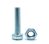 DOJA Barcelona | Boulon et Ecrou M6 | 40 Vis Tête Hexagonale avec 40 Ecrou Hexagonal | M6 x 60mm | en Acier Galvanisé | Boulons et Écrous pour Visserie Service, Vis à Métaux Tête Hexagonale...