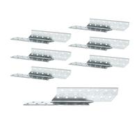 DOJA Barcelona | Connecteur Charpente | Pack 6 | Ancrage Poutre à Gauche | 210*32*2mm | Acier Galvanisé | Ancrage Chevron | pour Equerre Fixation, Support Poteau Bois, Ancrage Portique, Assemblage