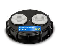 DOJA Barcelona Couvercle Réservoir IBC Pack 2 - Ø155mm - Double Ventilation - Rond Sécurisé, IBC Housse de Couvercle avec Bouchon Réservoir Eau pour Optimale, Couvercle Cuve 1000L