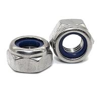 DOJA Barcelona | Ecrou Frein M14 | 25 Pièces | 22 x 24,5 x 14mm | Acier Galvanisé DIN 985 | Contre Ecrou Hexagonal avec Insert en Nylon pour Blocage, Tige Metallique, Pièces Détachées
