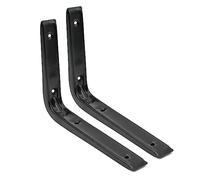 DOJA Barcelona | Equerre Etagere Murale Noire | Pack 2 | Support Etagere Forme L | 250mm x 200mm | Equerre Metal | Équerre Étagère | pour Équerre de Fixation, Charge Support Etagere Murale Bois..