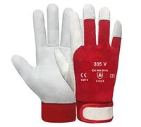 DOJA Barcelona | Gant en Peau de Chèvre | 6 Paires avec Fermeture Velcro Ajustable | Taille 9 | Longueur 25 cms | Gants Risques Mécaniques pour Industrie Meuble, Stations-Service, Agriculture...