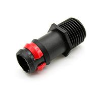 DOJA Barcelona | Jonction Tuyau Arrosage | Pack 25 | Raccord Male | Ø 20mm -1/2″ | Raccord Tuyau d'Arrosage | avec Anneau de Securité | pour Adaptateur Robinet Jardin, Irrigation Goutte a Goutte