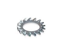 DOJA Barcelona Lot de 200 rondelles dentelées M4 en acier galvanisé - Assortiment de rondelles dentelées pour vis avec dents - Rondelles de sécurité, rondelles de butée, dentelées