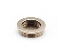 DOJA Barcelona Lot de 4 poignées intégrées rondes dorées | Ø40,5 x 10 mm | Lot de 4 poignées à encastrer | Poignée encastrée porte coulissante, portes d'armoire, tiroirs, meuble à chaussures, fenêtre