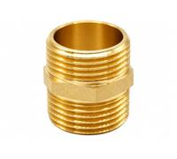 DOJA Barcelona | Mamelon 15/21 | Raccord Male Male 1/2’’ | Hexagone | Raccords en Laiton | pour Tuyau Douche, Reducteur de Pression Eau, Groupe de Securite Chauffe Eau, Radiateur Eau Chaude...