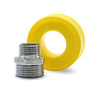 DOJA Barcelona | Mamelon Reduit | Laiton Chrome | Reducteur pour Tuyau Chauffage Gaz Bouteille, Robinet, Reservoir Eau de Pluie
