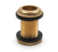 DOJA Barcelona | Passe Paroi | Raccord Male 3/4'' | avec 2 Joint Plomberie | Laiton | Raccord Tuyau | pour Tuyau Arrosage, Cuve Recuperateur d Eau de Pluie, Reservoir Eau de Pluie, Robinet Cuve 1000L
