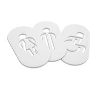 DOJA Barcelona | Plaque WC | Pack 3 Panneau Toilette 1 Homme+1 Femme+1 Handicape | 160X80mm | Méthacrylate | Panneau WC | Accessoires Toilettes WC | pour Meuble WC, Salle de Bain et WC, Deco Toilette