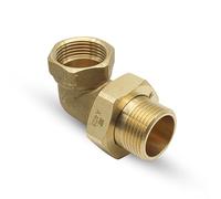 DOJA Barcelona | Raccord d'angle à 90 degrés | 3/4 pouces | M-H | 1 paquet | Raccord d'angle de 90 degrés avec raccord et joint torique | angle en laiton | bague d'étanchéité | pour tuyau de robinet