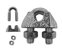 DOJA Barcelona Serre Cable Acier - Pack 12: M5 - Sécurité Assurée par Serre Câble pour Installation Facile - Clip de Câbles Métal Garantissant Tenacité et Sûreté - Avec U Boulon Clip Câble