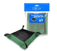 DOJA Barcelona Tapis de Rempotage 100x100cm - Oxford 600D, Matériau Imperméable, Plateau de Rempotage Design Pliable Pratique, Tapis Jardinage, Facile à Transporter, Plantation Fleurs Plantes