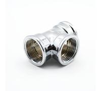DOJA Barcelona | Te Laiton Chrome | Raccord Femelle T 90° | Taille 3/8’’ | FFF | Connecteur en T pour Reducteur de Pression Eau, Stop Douche, Robinet Radiateur, Double Evacuation Machine a Laver