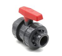 DOJA Barcelona | Vanne PVC 25 | Robinet Double Union à Coller | Ø 25mm * PN 10 | Vanne Sphere Plastique PVC | pour Bassine Plastique, Raccord Tuyau d'Arrosage, Pompe Piscine, Colle PVC Plomberie...