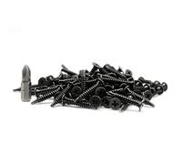 DOJA Barcelona | Vis Tete Extra Plate Avec Embout PH2-25 | 100 Autoforeuses Metal | Ø4,2mm*14mm | Acier Zingué Noir | Autoperceuse Pour Metal, Embout Visseuse, Bac Acier, Tole Toiture