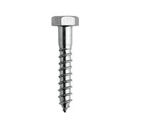 DOJA Barcelona | Vis Tirefond M7x50mm | Lot de 50 | Acier Zinguée à Tête Hexagonale | Pour Visserie, Support Poteau, Cheville, Panneau, Portillon Bois