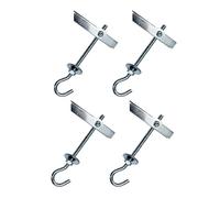 DOJA Industrial | Cheville a Bascule M6 Crochet | PACK 4 | Basculement par Gravité pour Fixation Légère en Paroi Creuse | Utilisation: Fixation de Luminaire, Suspente Placo Plafond, Faux Plafond