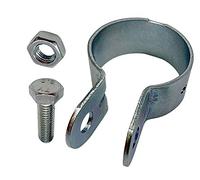 DOJA INDUSTRIAL | Collier de Serrage Poteau 42 mm | Couleur Galvanisé | Diamètre: 42 mm | Pack 10 | Accessoires pour Clôtures et Poteaux | pour Fixation Entretoises au Poteau Cloture