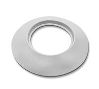 DOJA Industrial | Couvercle Rosace Plastique | Diamètre 100 mm | Peinture Blanche | Rosace pour radiateur salle de bain, cache trou meuble, tuyau de chauffage, robinet entre autres utilisations.