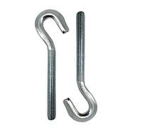 DOJA INDUSTRIAL | Crochet Boulon M8 | Vis à Crochet | Longueur de Fil: 60 mm | Pack 10 | Idéal pour Fixation et Suspension | Utilisation: Scellement Chimique, Fixation Plafonnier, Tente, Bannière