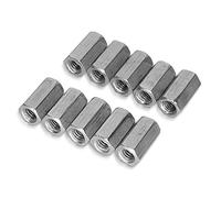 DOJA Industrial | Ecrou de Tige Longue Hexagonale | M10 | PACK 5 | Fixation Manchon Fileté pour la maison, le bureau, l'équipement de communication, l'industrie, entre autres utilisations.