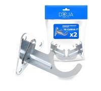DOJA Industrial | Support Fixation Radiateur | PACK 2 | 75 courbe 1 " | Fixation Murale Triangulaire pour Chauffage Mural | Etagere Radiateur Electrique Mural, Radiateur à Eau, Émetteur Thermique