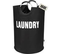 DOKEHOM 160L Grand panier à linge pliable Noir XXL Design Stand-Up
