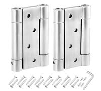 Dokeno 1 Paire (2pcs) de Charnière Porte Lourde de 100 mm, Charnières À Ressort en Acier Inox, Charnières de Porte de Saloon, Charniere Porte Battante pour Saloon Café Bar Double Porte