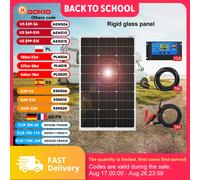 DOKIO 18V 100W panneaux solaires/Kit monocristallin 100W panneau de cellules étanche photovoltaïque 100 watts pour RV/maison/batterie 12V 100W Set