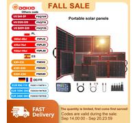 Dokio 18V souple pliable haute efficacité panneau photovoltaique bag voyage & bateau & camping voiture & power bank Portable 18V 80w 100w 150w 200w 300w monocristallin cellule panneau solaire + 12V 18