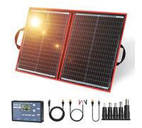 DOKIO Panneau Solaire 100W 12V PLIABLE MONOcristallin AVEC INVERSEUR Solaire 2 ports USB Pour Plein air