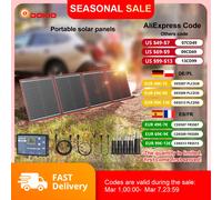 Dokio-Panneau solaire 18V portable et flexible, 100/160/200/300W, avec kit de contrôle 12V, pour recharge de batterie de camping 160W solar panel set