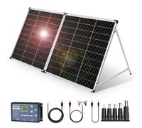 DOKIO Panneau Solaire Portable 200W monocristallin avec regulateur de charge recharge des batteries 12V et des generateurs