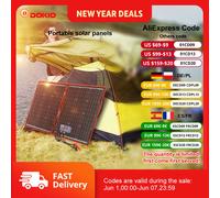Dokio-Panneau solaire portable et pliable, 18V, 97W, 150W, 195W, 295W, avec contrôleur 12V, flexible, pour maison, camping et voyage 97W solar panel set