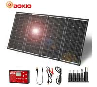 DOKIO Panneau Solaire Souple Panneaux Solaires 18V Solar Panel Mono Panneau Photovoltaïque Panneau Solaires Pliable + 12V Chargeur Solaire Portable Puissant Avec 5V USB Pour Camping/Randonnée/Car Kit