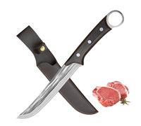 Doklasu Couteau de cuisine japonais Couteaux à désosser forgé à la main Full Tang High Carbon Steel avec fourreau et manche en bois