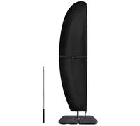Dokon Housse Parasol Deporte Imperméable, Bâche pour Parasol avec Tige | Oxford 420D, Revêtement PU Imperméable, Sangle & Cordon Anti-Vent, Anti-UV, 265x70/50cm, pour Parasol Déporté de 3-4m, Noir