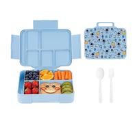 Dokpav Bento Box Umami Micro-Ondable | Boîte à Lunch de Voyage avec Ustensiles, Boite a Gouter Enfant pour L'école, le Pique-Nique, le Lave-Vaisselle(Bleu)