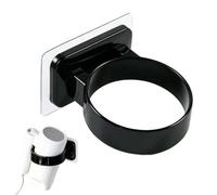 Dokpav Support Seche Cheveux Mural sans Percage, Porte Seche Cheveux ABS | Support mural sans percage, ABS noir durable. Compatible avec la plupart des seche-cheveux. Installation facile et rapide