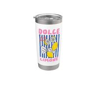 Dolce Amalfi Summer Lemon Italian Coastal Vibes Sunshine Gobelet isotherme en acier inoxydable double paroi